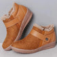🔥Last Day 49% OFF - Women's new winter round head matching color wool non-slip snow boots