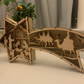 🎅LED Wooden Christmas Ornaments Nativity Scene Star Shaped Desk Lamp🌟